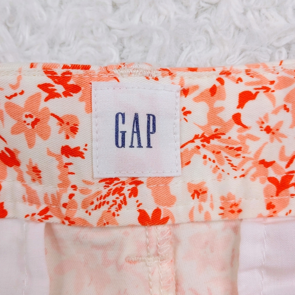 GAP Coral Pink Floral City Chino Shorts | Size 4 | NWT - Picture 6 of 16